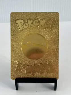 Charizard & Reshiram GX Gold Toned Foil Pokemon Card Fan Art Display Card HP270 - Image 4