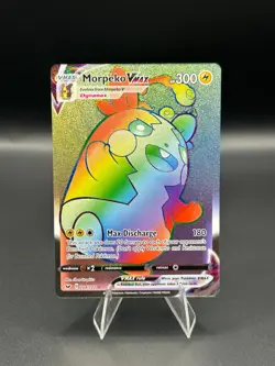 Morpeko VMAX 204/202 Rainbow Rare Pokemon TCG Sword & Shield NM - Image 1
