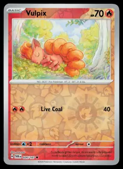 Vulpix Reverse Twilight Masquerade TWM 026/167 Pokemon NM 2024 - Image 1