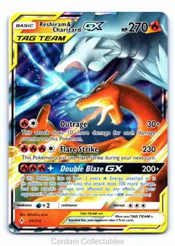 Reshiram & Charizard GX 20/214 - Unbroken Bonds - Pokemon Card - Near Mint - Image 1