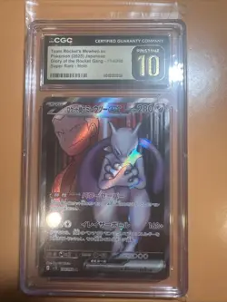 Team Rocket's Mewtwo ex 114/098 Japanese CGC Graded Pristine 10 Pokemon TCG - Image 1