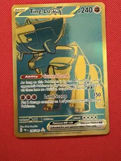 Pokemon TCG - Ting-Lu 244/091 Paldean Fates - Gold Hyper Rare Holo - Image 1