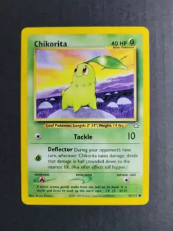 Chikorita 53/111 Pokemon TCG Neo Genesis Regular Common LP - Image 2