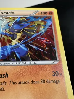 Pokemon Lucario XY140 XY Black Star Promo Holo 2016 NM/M ⭐ Swirl - Image 3