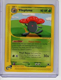 Heavy Play Pokemon Vileplume Non Foil 69/165 Expedition - Image 1