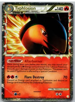 Typhlosion 110/123 Prime Rare HeartGold & SoulSilver Pokemon Holo - Image 1