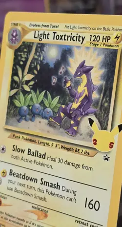 Light Toxtricity SWSH137 NM Near Mint English Pokemon TCG 25th Celebrations - Image 3