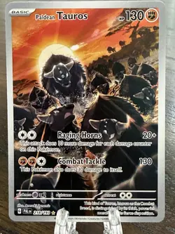 Paldean Tauros 218/193 Illustration Rare Pokemon TCG SV02: Paldea Evolved NM - Image 1