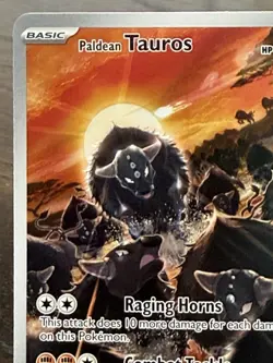 Paldean Tauros 218/193 Illustration Rare Pokemon TCG SV02: Paldea Evolved NM - Image 2