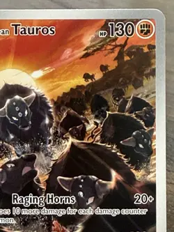 Paldean Tauros 218/193 Illustration Rare Pokemon TCG SV02: Paldea Evolved NM - Image 3