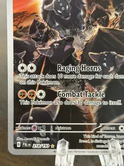 Paldean Tauros 218/193 Illustration Rare Pokemon TCG SV02: Paldea Evolved NM - Image 4