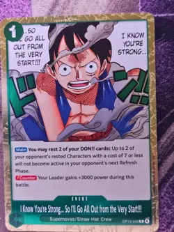 I Know You're Strong... So I'll Go All Out OP13-040 One Piece Foil NM - Image 1