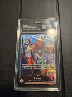2025 ONE PIECE PROMOS PSA MAGAZINE EXCLUSIVE #001 SHANKS TAG 10 - Image 1