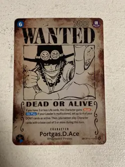 One Piece OP13-119 Portgas D. Ace WANTED POSTER ERROR Pre-Errata - Image 1