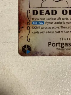 One Piece OP13-119 Portgas D. Ace WANTED POSTER ERROR Pre-Errata - Image 2
