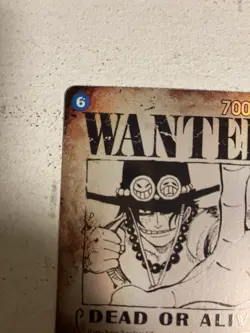 One Piece OP13-119 Portgas D. Ace WANTED POSTER ERROR Pre-Errata - Image 5