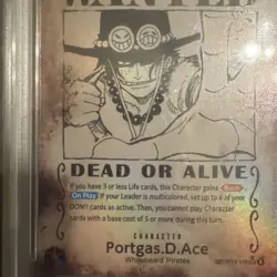 One Piece TCG - Carrying On His Will Portgas D Ace Wanted OP13-119 PSA 10 ERROR - Image 3