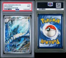 2023 POKEMON MEW EN-151 ILLUSTRATION RARE #181 DRAGONAIR PSA 9 - Image 3