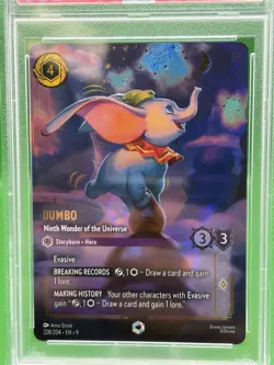 Disney Lorcana Fabled Dumbo Ninth Wonder of the Universe Enchanted #228 PSA 10 - Image 3