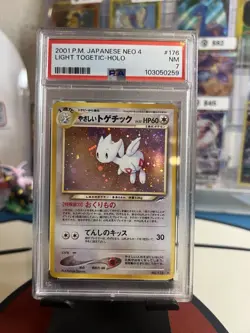 2001 PSA 8 Mint Light Togetic #176 Japanese Neo 4 Darkness and to Light Holo - Image 1
