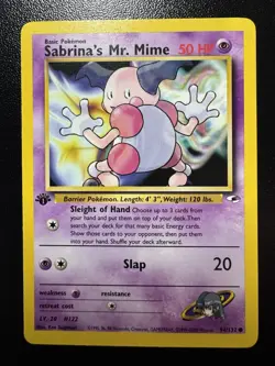 Pokemon Card - Sabrina's Mr. Mime Gym Heroes 94/132 Common 1st Edition - Image 1