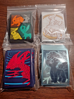 Lot of 4 Pokemon Card Sleeve sets 60 Count Each Vulpix, Arceus, Eternatus, Eevee - Image 1