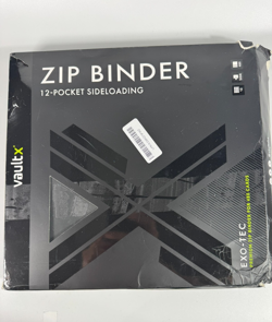 Vault X 12-Pocket Exo-Tec Zip Binder Side Loading 480 Cards Black Open Box - Image 2