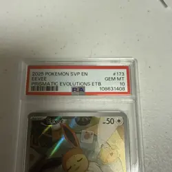 PSA 10 Eevee 173 SVP en Prismatic Evolutions ETB Promo Pokemon Card GEM MINT - Image 2