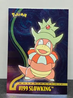 Topps Pokemon Slowking #199 TV Animation Foil Card 2001 Vintage LP - Image 1