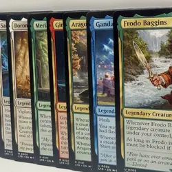 MTG LOTR Fellowship of the Rings Lot (9x) Frodo Gandalf Legolas Gimli Samwise NM - Image 1
