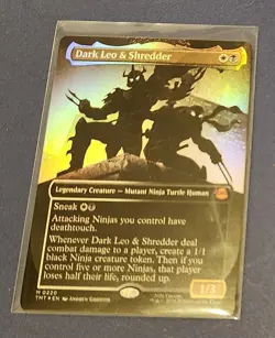 Dark Leo & Shredder (Borderless) Teenage Mutant Ninja Turtles Foil - Image 1