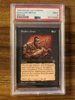 MTG✨SHALLOW GRAVE✨Mirage PSA 9 MINT RARE Instant RESERVE LIST 1996 Low POP ! - Image 1