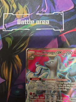 Alolan Ninetales GX 205/214 Ultra Rare Lost Thunder Pokemon Near Mint A946 - Image 3