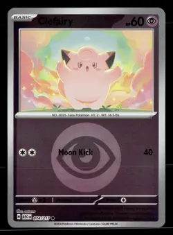 Clefairy (Energy Symbol Pattern) 074/217 Ascended Heroes Pokemon Reverse Holo LP - Image 1