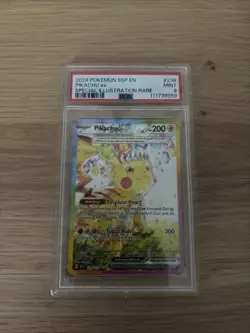 PSA 9 Pokemon Pikachu ex 238/191 Surging Sparks Full Art SIR - Image 1