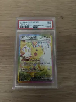 PSA 9 Pokemon Pikachu ex 238/191 Surging Sparks Full Art SIR - Image 2