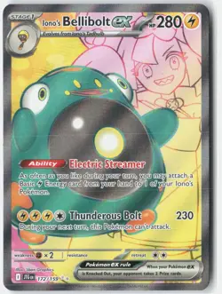 Iono's Bellibolt ex 172/159 Ultra Rare Journey Together Pokemon Holo Near Mint - Image 1