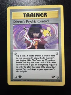 Sabrina's Psychic Control 121/132 Gym Challenge Pokemon 1st Edition LP - Image 1