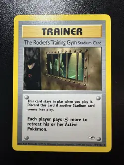 The Rocket's Training Gym 104/132 Rare Gym Heroes Pokemon Unlimited (NM-) - Image 1