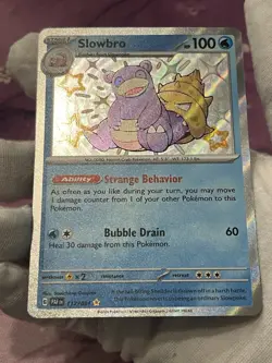 Pokemon TCG Slowbro 117/091 Paldean Fates Holo Baby Shiny Rare NM - Image 4