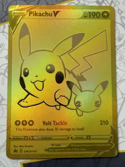 Pokemon TCG Celebrations Pikachu v Gold Pokeball SWSH145/SWSH146 - Image 2