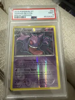 PSA 9 2015 POKEMON XY BREAKTHROUGH #60 GENGAR-REVERSE FOIL - Image 1