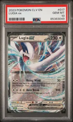 PSA 10 GEM MT 2023 Pokemon Trading Card Game Classic 017/034 Lugia ex CLV EN - Image 1