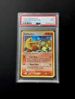 Pokemon TCG 2005 Emerald Combusken 25/106 Reverse Holo stamp PSA 9 - Image 1