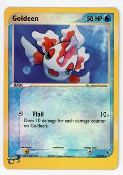 Pokemon Card Goldeen 55/109 Reverse Holo Foil EX Ruby & Sapphire PL - Image 1