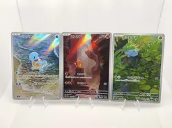 Pokemon Bulbasaur AR 166/165 Charmander 168/165 Squirtle 170/165 SV2a 151 JP NM - Image 1
