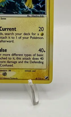 Pokemon TCG Jolteon Unseen Forces 8/115 Holo Holo Rare 70 HP English 2005 LP - Image 5