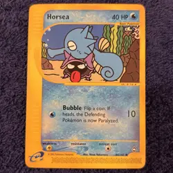 Horsea 84/147 Non-Holo Aquapolis E-Reader WOTC Pokemon Card - Image 1