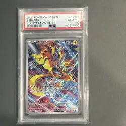 2024 POKEMON SCR EN-STELLAR CROWN ILLUSTRATION RARE #151 ZERAORA PSA 10 - Image 1