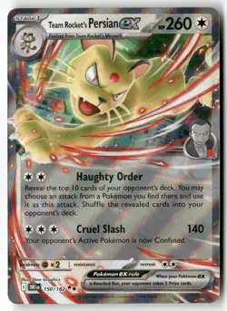 Team Rocket's Persian ex 150/182 Double Rare Destined Rivals Pokemon Near Mint - Image 1